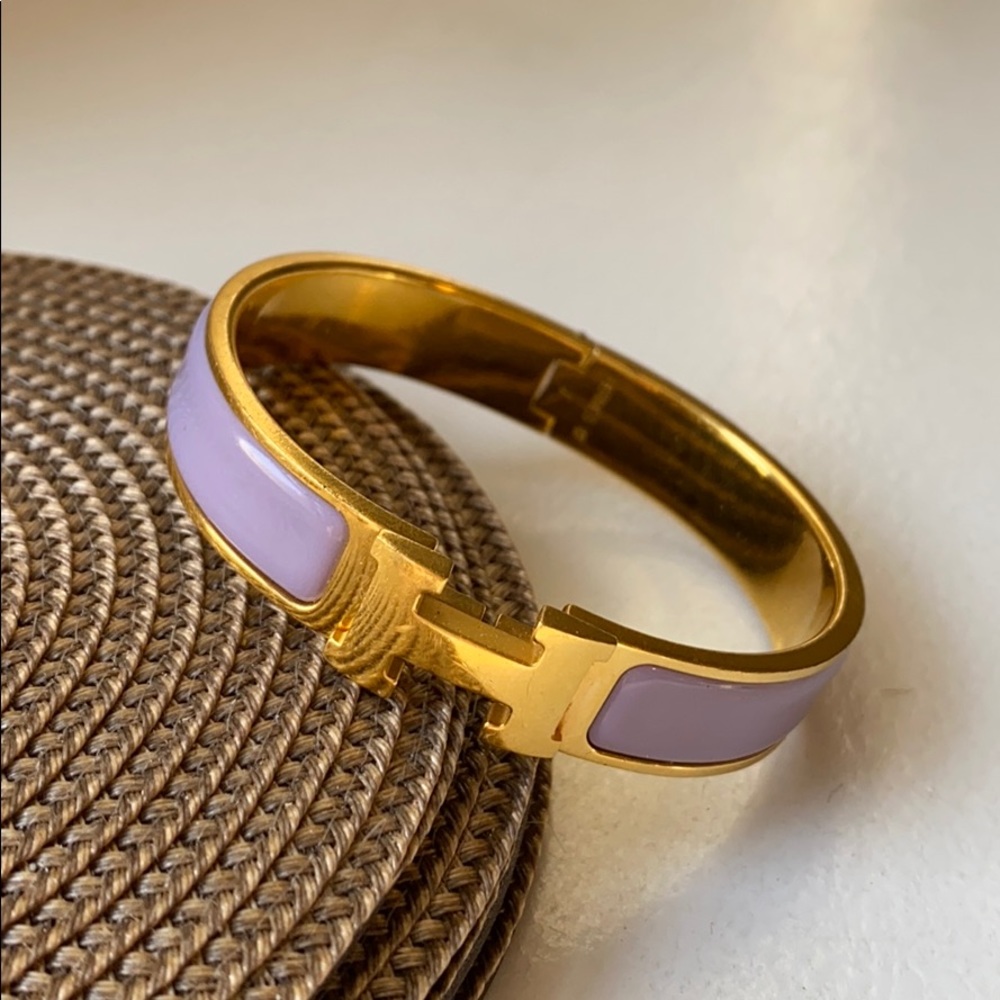 Hermès Clic H Bracelet Lilac